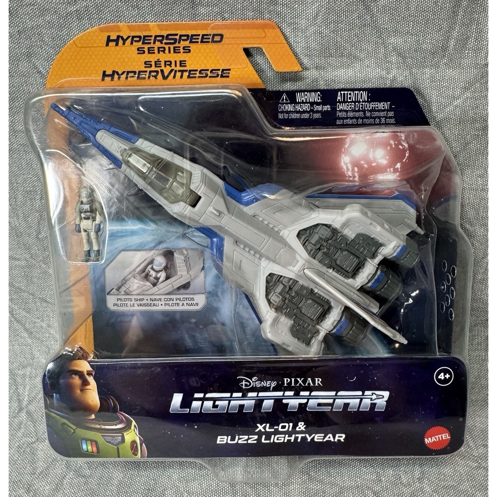 New Disney Pixar Lightyear XL-15 And Buzz Figure & Ship Hyper Speed Series